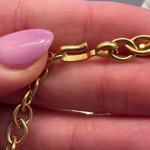 Monet Gold Textured Necklace - Picture 2 of 3